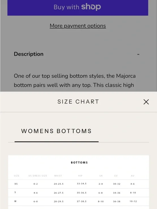 Studio swim COVE MAJORCA BOTTOM  Women’s Pink Shell Print Bikini XL. Highwais - Picture 7 of 8